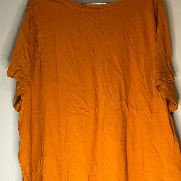 Ava & Viv Orange V-Neck T-Shirt Size 4X - Picture 9 of 13